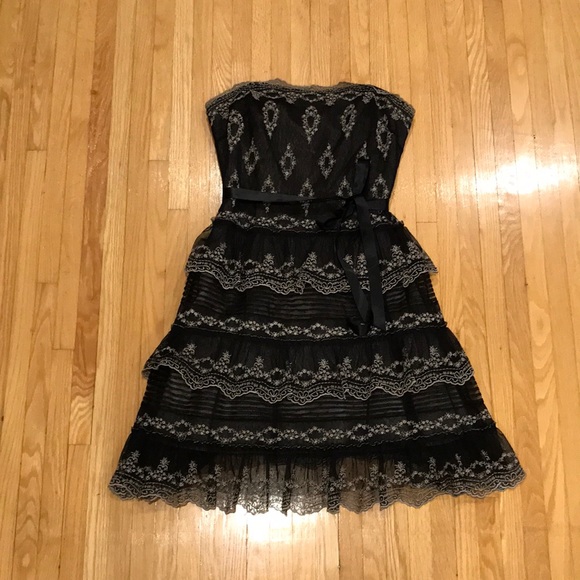 BCBG Embroidered Strapless Tiered dress - Picture 2 of 7